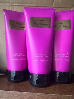 Avon Far Away Body Lotion - Vibrant Pink Tubes Set of 3